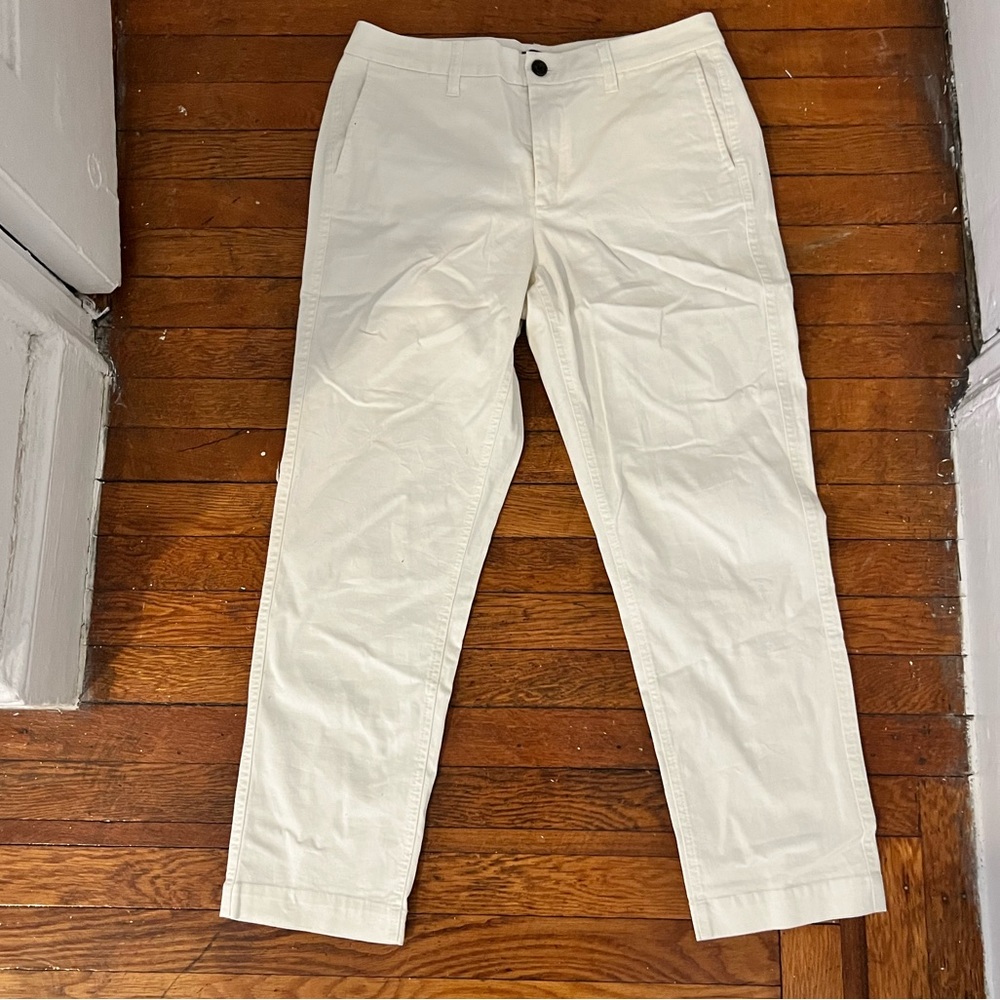 White j. Crew straight leg trousers